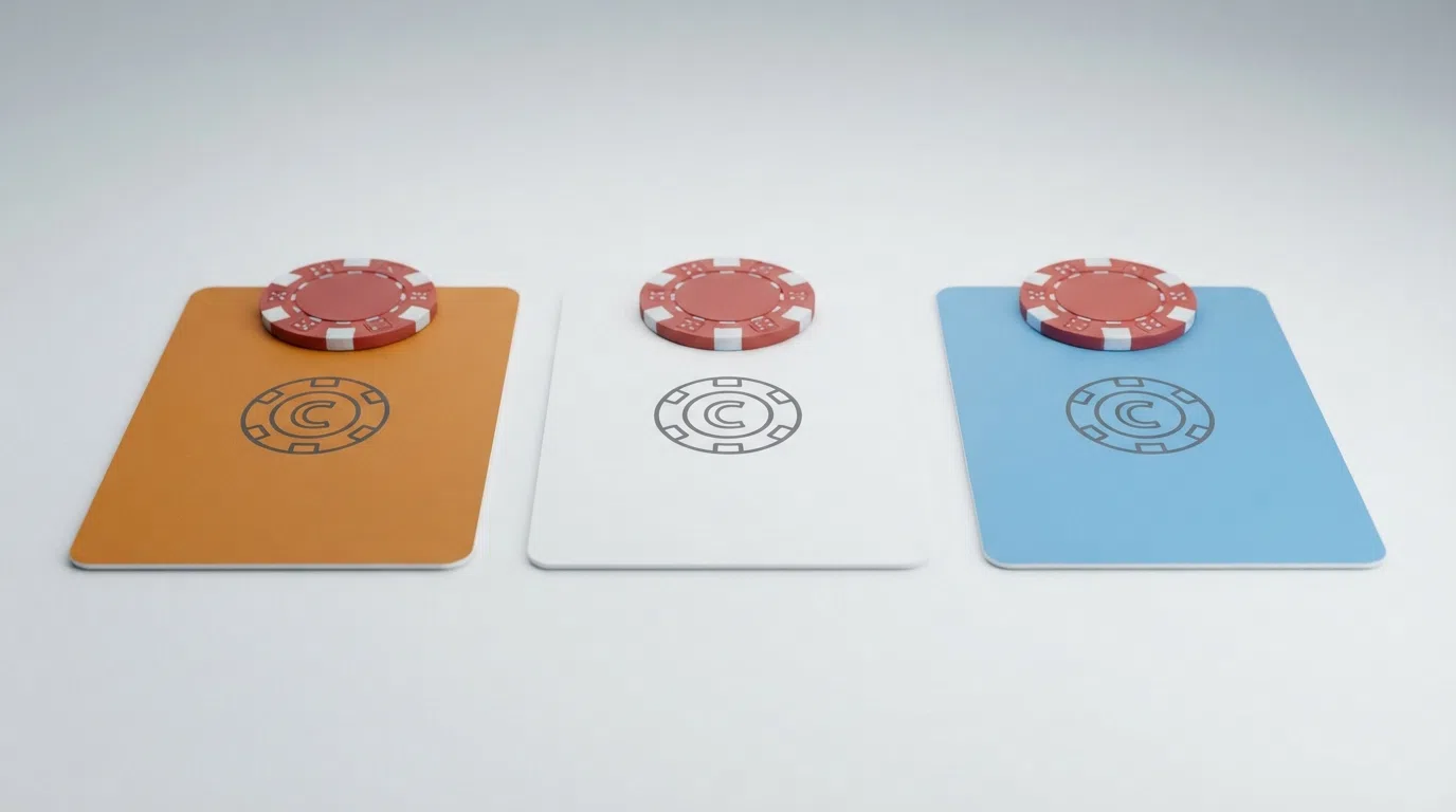 Drie paspoorten naast elkaar — een Nederlands, een Maltees en een Curaçaos — met een casino-icoon op elk