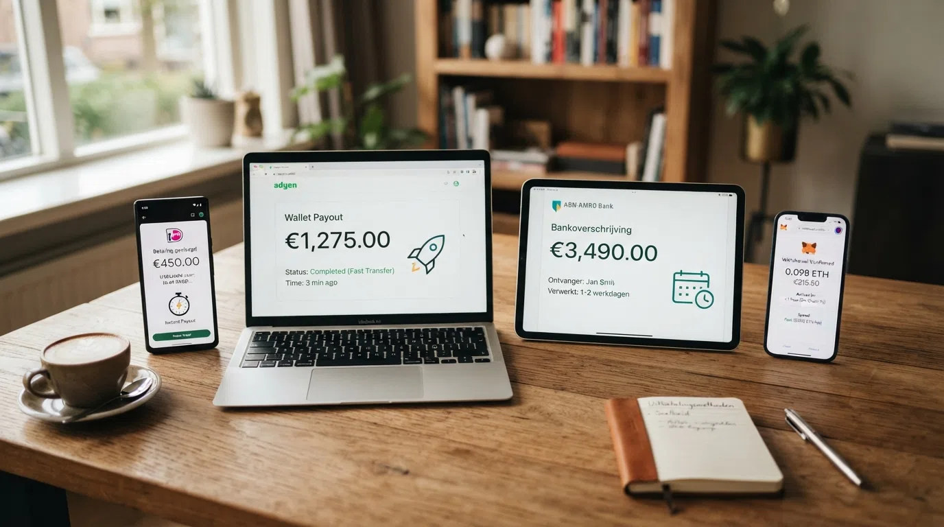 Een vergelijking van uitbetalingstijden: iDEAL, e-wallets, bankoverschrijving en crypto naast elkaar
